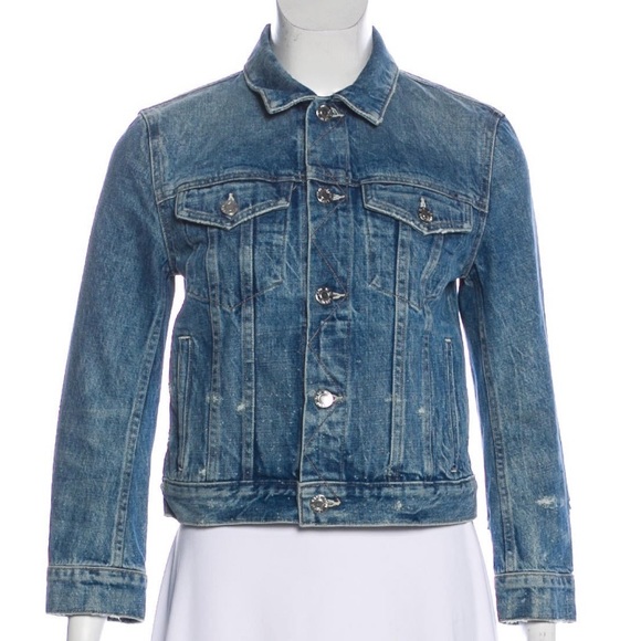 helmut lang distressed denim jacket